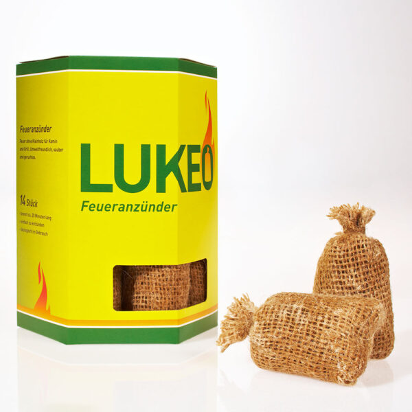 Lueko Feueranzünger Produktbild Verpackung